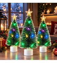 MİNİ RENKLİ LED IŞIKLI YILBAŞI 3 ADET ÇAM AĞACI IŞIKLI NOEL AĞACI IŞIKLI KİRPİ YILBAŞI AĞACI 18 CM