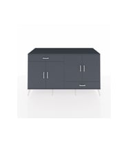 Kronos Konsol 5 Raflı 2 Çekmeceli 4 Kapaklı 176x59x99 Antrasit-Antrasit