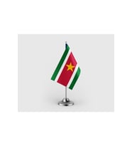 Surinam Tekli Saten Masa Bayrağı Seti