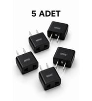 MN6 M007 Amerikan Priz dönüştürücü/5 Adet-Türk Fişi Amerikan Sistemine Çeviren Adaptor Fiş