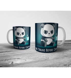 Pixxa No Talkie Before Coffee Panda Kupa Bardak  
