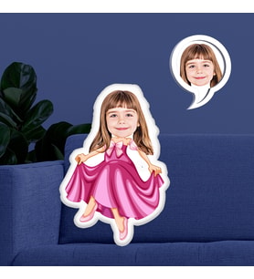 eJOYA Kişiye Özel Fotoğraflı Renkli Barbie Yastık 116130