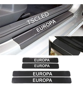 Oto Europa Karbon Kapı Eşiği Koruma Sticker (4 Adet)