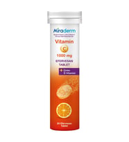 Miraderm Vitamin C 1000 mg 20 Efervesan Tablet