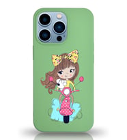 Apple iPhone 13 Pro Uyumlu Lansman Kılıf Vespagirl Tasarımlı Altı Kapalı İçi Kadife Kaplı  Kapak (Şeffaf)