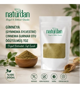 Doğal 250 gr Gimneya (Gymnema sylvestre) Cinnema Gurmar Otu Öğütülmüş Toz