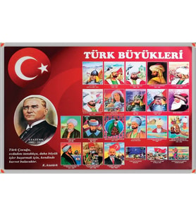 TÜRK BÜYÜKLERİ KÖŞESİ (Alüminyum Çerçeve)