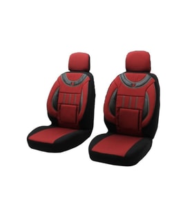 Dacia Uyumlu Tek Kabin Pikap 1+1 Koltuk Kılıfı Kırmızı Siyah (Karışık)