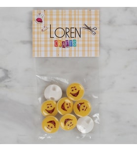 Crafts 8 Li Sarı Düğme - 666