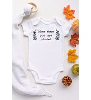 Unisex Bebek Beyaz Bloom Where You Planted Çıtçıtlı Body