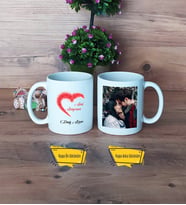 Sevgiliye Hediye Kupa Bardak Beyaz Fotoğraflı Seni Seviyorum