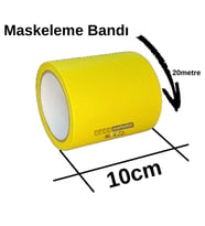 Maskeleme Kağıt Bant Geniş taban bandı 100mmx20mt SARI