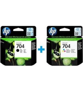 HP CN692AE + CN693AE 704  Siyah + Renkli Kartuş Seti