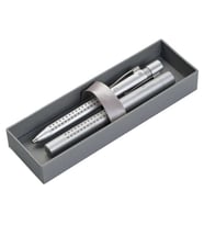 Faber-Castell Versatil Kalem ve Tükenmez Kalem Grip 2011 Set Gümüş