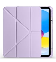 Apple iPad 10.9 2022 (10.Nesil) Uyumlu Kılıf Zore Tri Folding Kalem Bölmeli Standlı Kılıf (Lila)