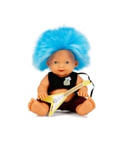 Punk Nil Bebek 23 cm 23495 Mavi Kirpi Saç (Karışık)