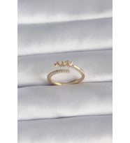 Pirinç Gold Renk Zirkon Taş Detay Kalp Model Kadın Yüzük TJ-BYK3015