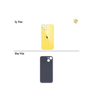 iPhone 14 Sarı Renk Arka Kapak Arka Cam Batarya Kapağı Lazer Kesim Kapak Pil Kapağı