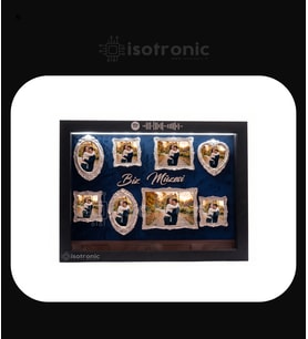 İsotronic Kişiye Özel Fotoğraf Çerçevesi – Biz Müzesi Lacivert Beyaz Led