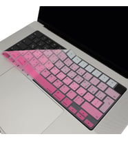 McStorey Macbook Air Pro M1-M2 ile Uyumlu Klavye Koruyucu A2681 A2442 A2485 A2780 UK Arapça Gradient (Pembe)