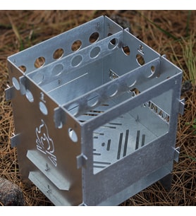 Kamp Ayısı® PyroEco™ Ateş Kutusu: Pratik ve Katlanabilir Çantalı Metal Kamp Ocağ (Gri)