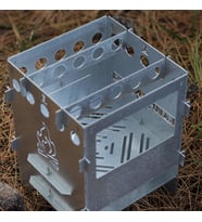 Kamp Ayısı® PyroEco™ Ateş Kutusu: Pratik ve Katlanabilir Çantalı Metal Kamp Ocağ (Gri)