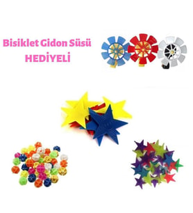 Gidon Fırfır Süsü Hediyeli Bisiklet Süsü Seti (Renksiz)
