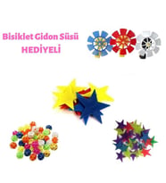 Gidon Fırfır Süsü Hediyeli Bisiklet Süsü Seti (Renksiz)