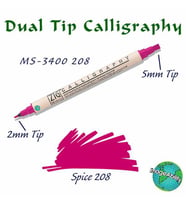 Zig Calligraphy Çift Uçlu Kaligrafi Kalemi 2 mm + 5 mm 208 Spice 