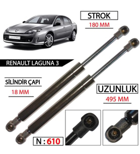 Renault Laguna 3 Bagaj Amortisörü