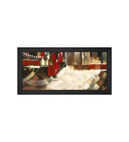 Soyut Şekiller Motifli Kanvas Tablo 80 x 110 cm Siyah Çerçeve