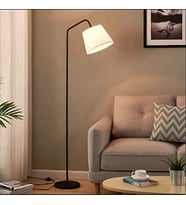 RİOLİGHT RETRO,RUSTİK,VİNTAGE MAFSALLI HAREKETLİ KUMAŞ BAŞLIK SİYAH METAL LAMBADER,KÖŞE LAMBASI