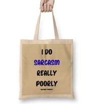 Sarcasm Funny Sayings Quote lover Gift For Women And Men - Vintage Retro Rainbow Style Bez Çanta Uzun Saplı
