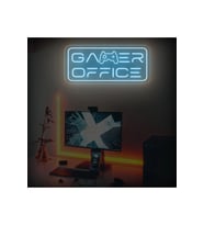 GAMER OFFICE Yazılı ve Şekilli Neon Tabela