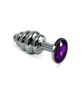 Erox Silver Small Mor Taşlı Boğumlu  Alıştırıcı Metal Plug