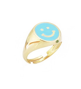 Smile  Gümüş Yüzük Small  Ms2393 (Altın)
