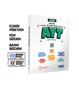 2026 MEBİ YKS-AYT SAYISAL 15li Deneme Kitabı Video Çözümlü Renkli BASKI ÜCRETİ
