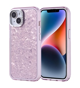 Apple iPhone 14 Uyumlu Kılıf Taşlı Tasarımlı Zore Kapi Kapak (Lila)