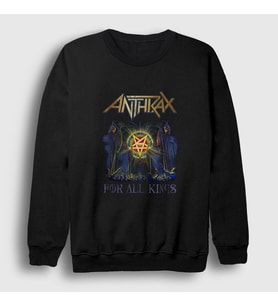 Presmono Unisex Siyah Kings Anthrax Sweatshirt 10247tt