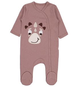 Civil Baby Dinozor Nakışlı 1-9 Ay Tulum - Kahve