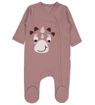 Civil Baby Dinozor Nakışlı 1-9 Ay Tulum - Kahve