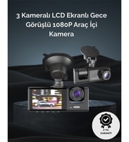 1. 3 Kameralı Full HD Araç Kamerası - Ön, İç ve Arka Görüş ile %100 Kapsama