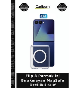 Flip 8 Parmak izi Bırakmayan MagSafe Özellikli Kılıf Manyetik Aksesuar Cihaz Kapağı Şeffaf Kapak
