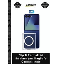 Flip 8 Parmak izi Bırakmayan MagSafe Özellikli Kılıf Manyetik Aksesuar Cihaz Kapağı Şeffaf Kapak