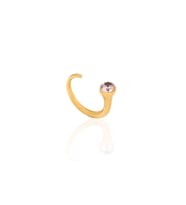 Kadir Jewellery 22 Ayar Altın Kaplama Zirkon Taşlı Ayarlanabilir Kadın Minimal Yüzük