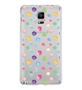 PrintiFy Samsung Galaxy Note 4 ile Uyumlu 1mm Slim Fit Water Color 6 Baskılı Şeffaf  Kılıf