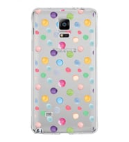 PrintiFy Samsung Galaxy Note 4 ile Uyumlu 1mm Slim Fit Water Color 6 Baskılı Şeffaf  Kılıf