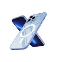 Apple iPhone 13 Pro Max Uyumlu Kılıf Wireless Şarj Özellikli Zore Krom M-safe Silikon Kapak (Lila)