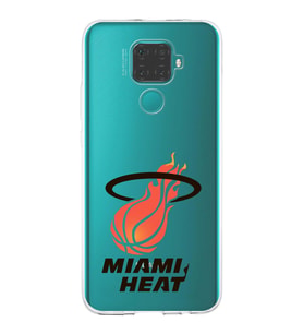 Huawei Mate 30 Lite Uyumlu Kapak Miami Heat Tasarımlı Şeffaf Silikon Kılıf