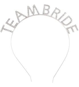 Periboia Gümüş Kaplama Kristal Taşlı Team Bride Taç (Karışık)